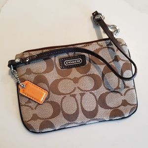 Coach Brown Wristlet